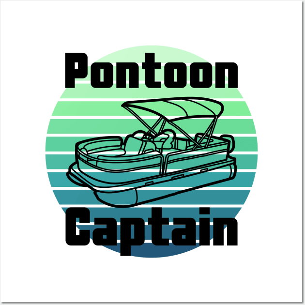 Pontoon Boat Captain Wall Art by HobbyAndArt